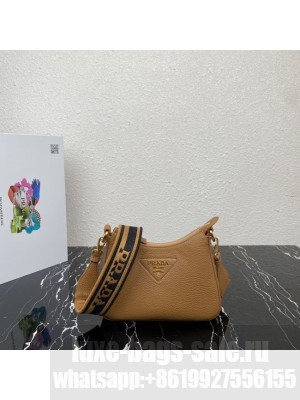 Prada Leather shoulder bag 1BH193 Caramel
