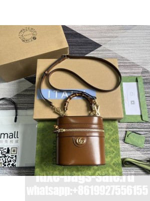 GUCCI MINI VANITY BAG WITH BAMBOO HANDLE 760200 brown