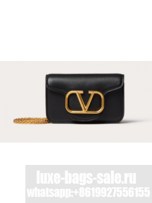 VALENTINO LOCO calf leather chain nano XLI16 black