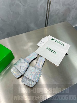 Bottega Veneta 9.5cm Woven Lambskin Flat Slide Sandals 2022 Collection 01