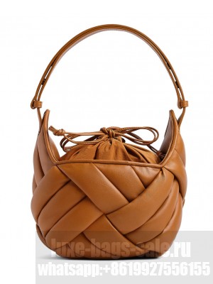 Bottega Veneta Medium Helmet Shoulder Bag 730167 Coffee