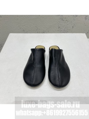 BOTTEGA VENETA Lambskin Flat Mules Black 2022 Collection