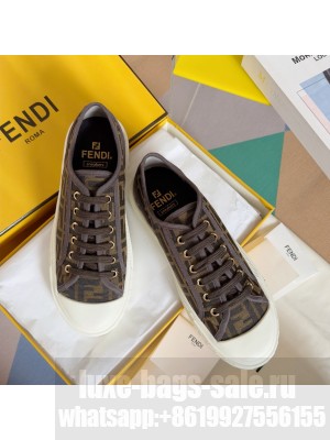 Fendi Domino FF fabric Unisex low-tops sneakers 05