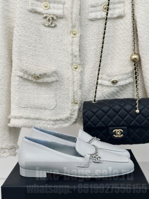 Chanel Calfskin Chain Loafers