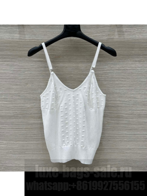 Chanel Cashmere Short Vest White 2025