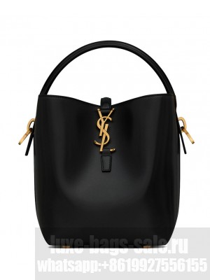 Saint Laurent Le 37 Small In Shiny Leather Black