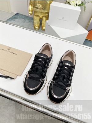 Brunello Cucinell Suede and techno fabric runners sneakers 018