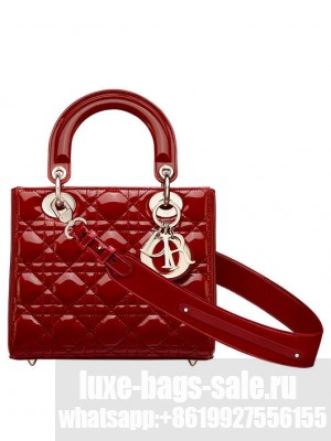 Christian Dior Small Lady Dior Bag Red