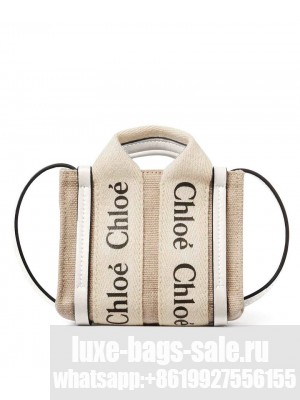 Chloe Woody Nano Tote White