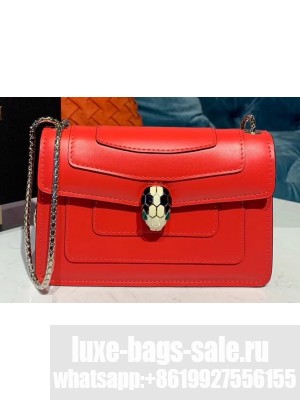 Bvlgari Serpenti Forever 16.5cm Mini Crossbody Bag Red 2019