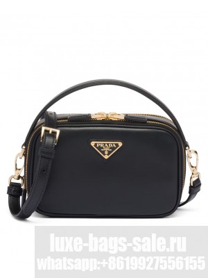 Prada Odette Leather Mini-bag 1BH203 Black