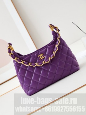 Chanel 24A HOBO HANDBAG AS4923 Purple