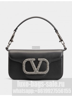 VALENTINO MINI LOCO imitation crystal shoulder bag WB0K53K BLACK