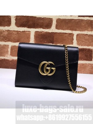 Gucci GG Marmonet Leather Mini Chain Bag 401232 Black Collection