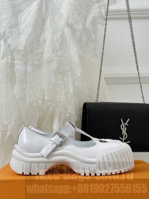 Louis Vuitton Ruby Flat Derby Mary Jane Shoes in Glazed Leather 2023 016