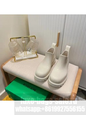 Bottega Veneta Unisex Shine Rubber TPU Ankle Boots White 2022 Spring/Summer 2022 Collection