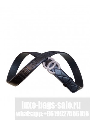 Chanel Lambskin Belt Black