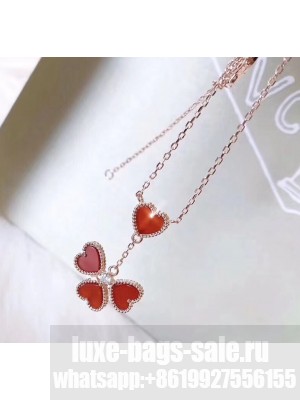 Van Cleef & Arpels Hearts Necklace Red 05 2020 Collection