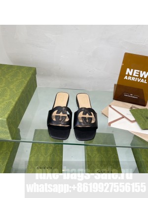 Gucci Women's Interlocking G cut-out slide sandal Collection 013