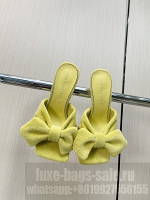 BOTTEGA VENETA HEEL 9CM EASY TOWEL BOW MULE SANDALS YELLOW 2022 Collection