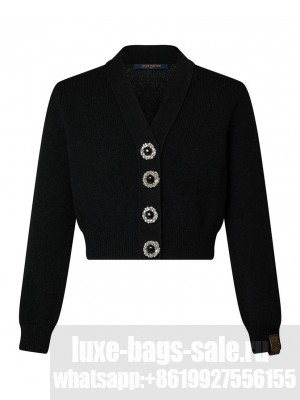 Louis Vuitton Women's Jewel Button Cardigan Black