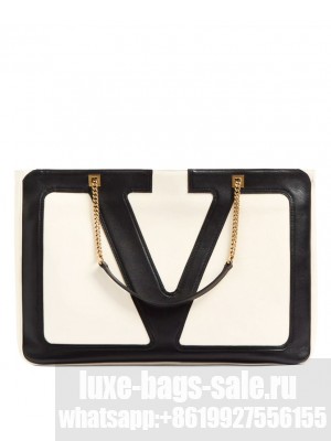 Valentino Garavani Viva Superstar Nappa Leather Shopper Cream