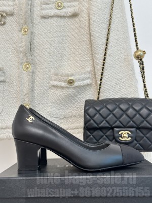 Chanel Lambskin 6cm Pumps G45053 Black 2023