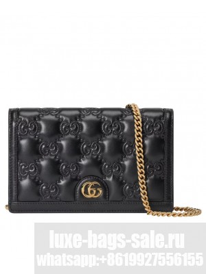 Gucci GG Matelasse Chain Wallet 723787 Black