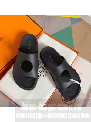 Hermes Unisex Edith sandal Black
