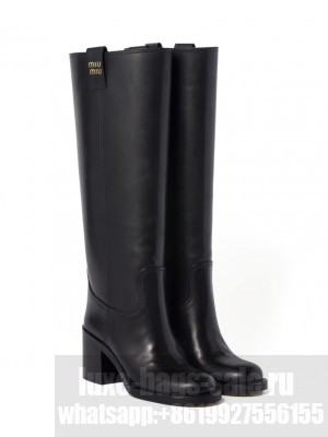 Miumiu Women's Leather Boots Black