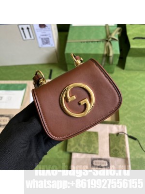 Gucci mini Blondie card case wallet 698635 brown