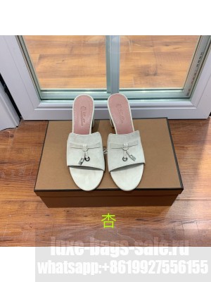 Loro Piana Summer Charms Sandal Suede Goatskin 2022 Collection,Beige