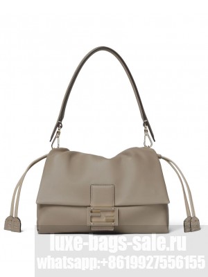 Fendi Mamma Baguette Medium Nappa Leather Bag 8BR833 Khaki