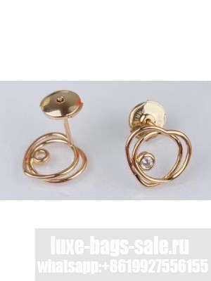 Hermes Vertige Coeur Earrings Gold