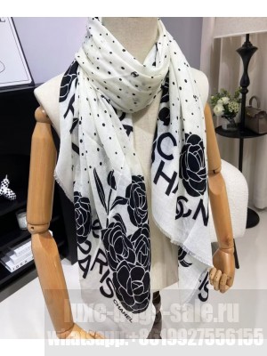 Chanel Women's Camellia Print Long Scarf