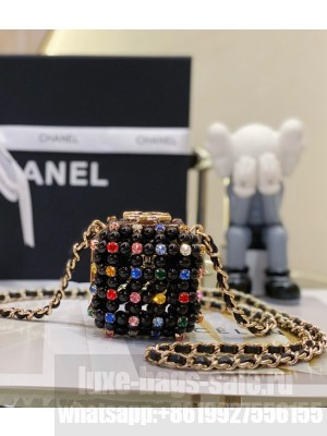 Chanel 24A CLUTCH WITH CHAIN AS3769 black