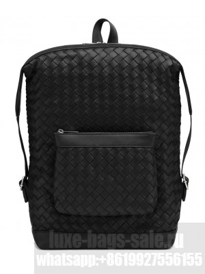 Bottega Veneta Small Intrecciato Backpack Black