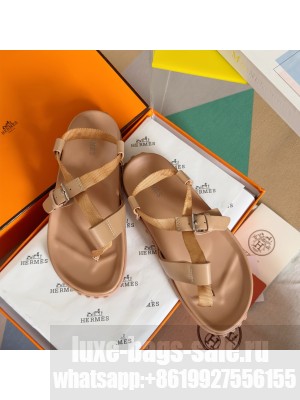 Hermes Inboard sandal Beige