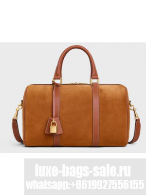 Celine BOSTON IN SUEDE CALFSKIN 119573 TOBACCO