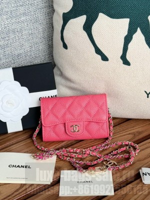 Chanel MINI BELT BAG Gold-Tone Metal A81081 rose