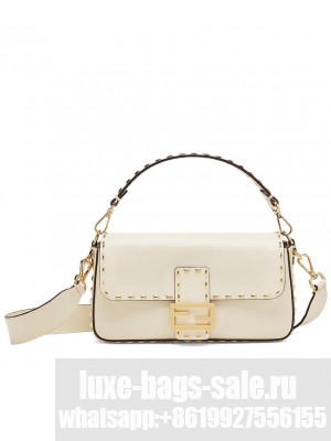 Fendi Baguette Leather Bag 8BR600 Cream