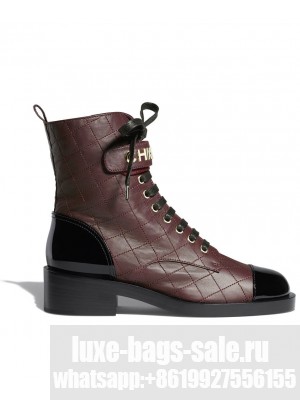 Chanel Women's Combat Boots G45005 Mauve