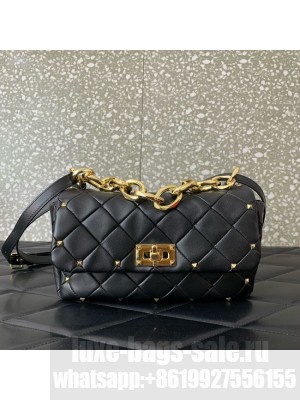 VALENTINO VLOGO POUF Sheepskin 5048 black