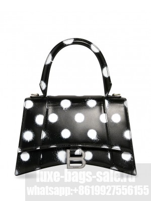 Balenciaga Hourglass Small Handbag Black