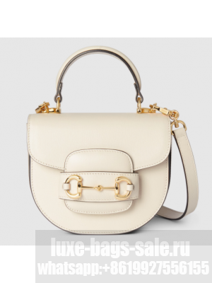 GUCCI HORSEBIT 1955 MINI TOP HANDLE BAG 781387 white