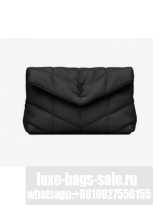SAINT LAUREN PUFFER SMALL POUCH IN QUILTED LAMBSKIN 6508801 black