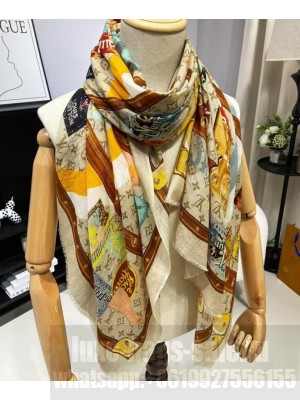 Louis Vuitton Women's Elysee Palace Hotel Scarf Cream