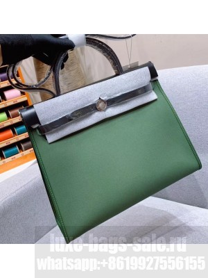 Hermes Herbag Zip 31 Bag in Original Quality Black/Green