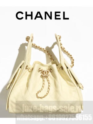 CHANEL 25 SMALL HANDBAG AS5293 Light Yellow