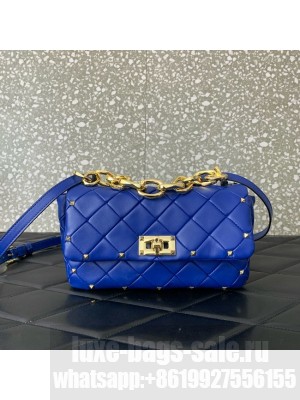 VALENTINO VLOGO POUF Sheepskin 5048 blue